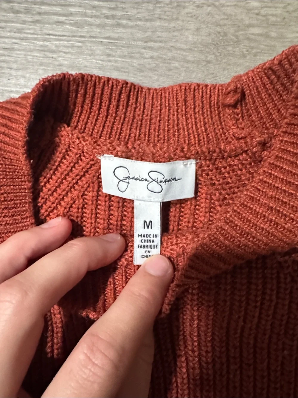 Jessica Simpson Rust Crewneck Knit Sweater